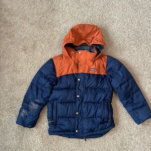 Kids Patagonia Bivy down puffy jacket, size 7-8.